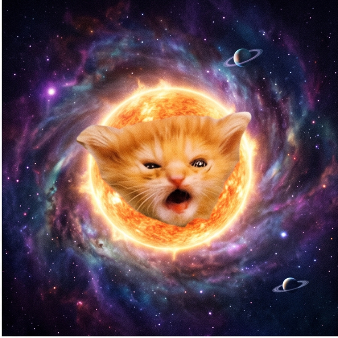 Sun Cat in deep space